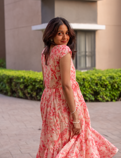 Petal Bloom tiered dress