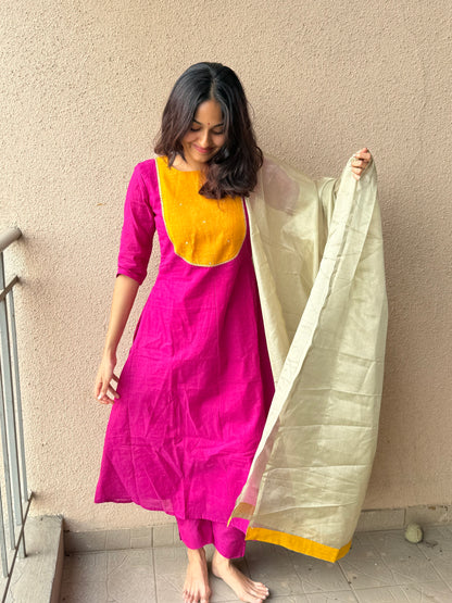 Rangriti pink set