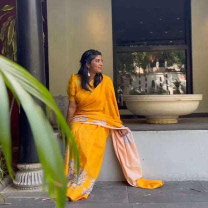 Malar Yellow Saree